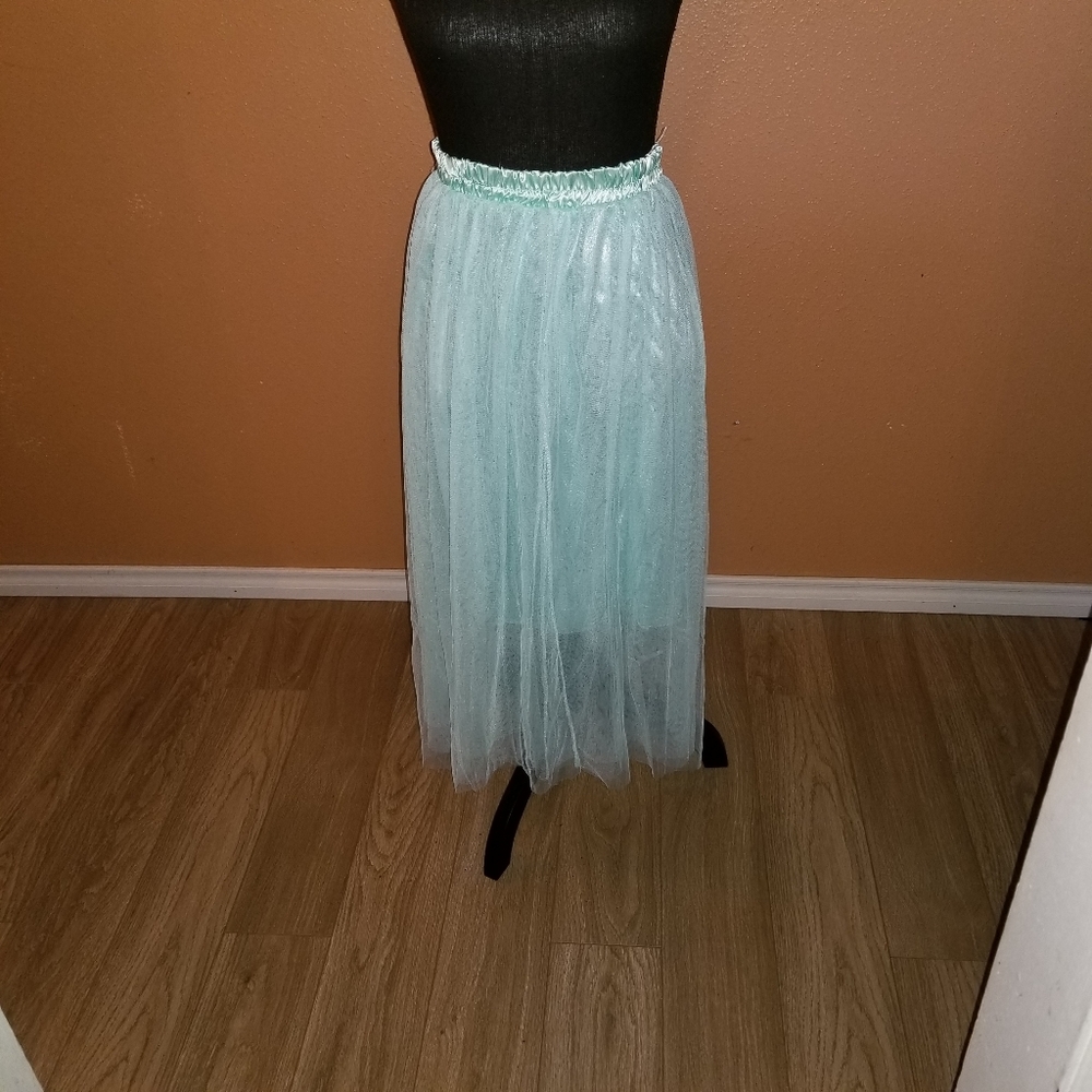 Skirt Double Layer Tulle with Satin Liner